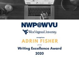 national writing project 2020 writing excellence award winner is Adrin Fisher